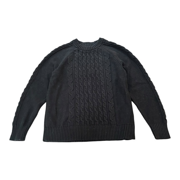 GAP Black Cable Knit Crewneck Sweater Maternity Women’s Medium - Picture 12 of 12